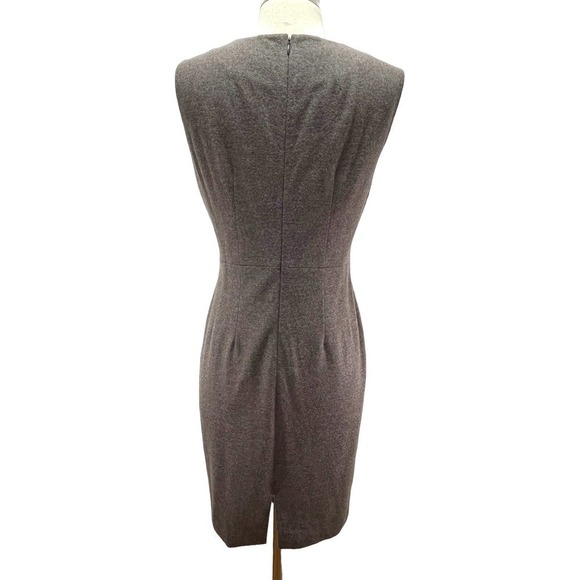 Lafayette 148 NY 3-Piece Taupe Wool Suit Dress — Dress (2), Vest (4) Blazer (4) - Picture 4 of 16